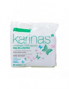 COMPRESAS KARINAS ALGODON 20 U