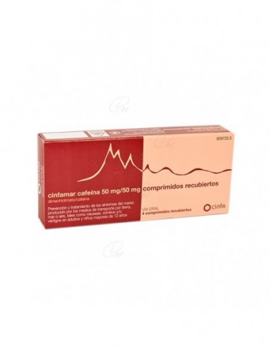 CINFAMAR CAFEINA 50 mg/50 mg COMPRIMIDOS...