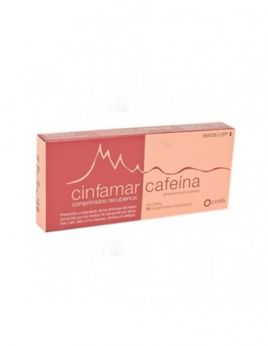CINFAMAR CAFEINA 50 mg/50 mg COMPRIMIDOS...