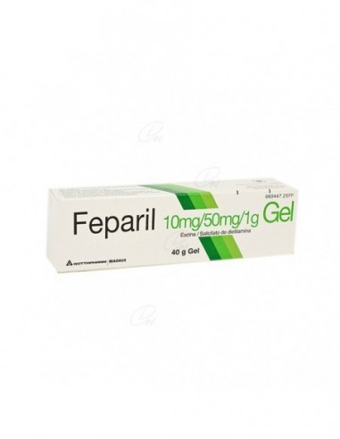 FEPARIL 10mg/g + 50mg/g GEL, 1 tubo de 40 g