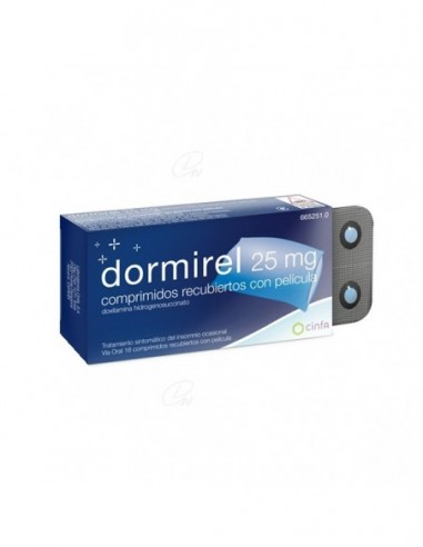 DORMIREL 25 mg COMPRIMIDOS RECUBIERTOS CON...