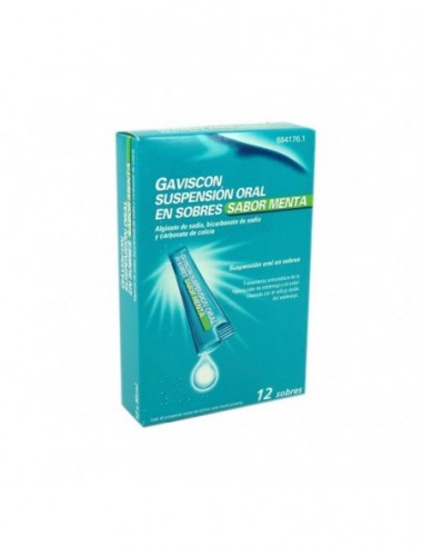 GAVISCON SUSPENSION ORAL EN SOBRES SABOR MENTA,...