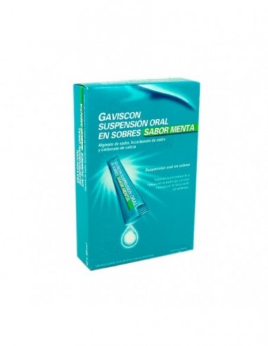 GAVISCON SUSPENSION ORAL EN SOBRES SABOR MENTA,...