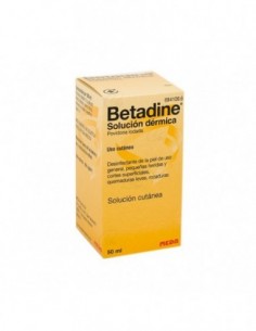 BETADINE SOLUCION DERMICA, 1 frasco de 50 ml