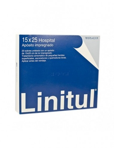 LINITUL APOSITO IMPREGNADO, 20 apósitos de 15 x...