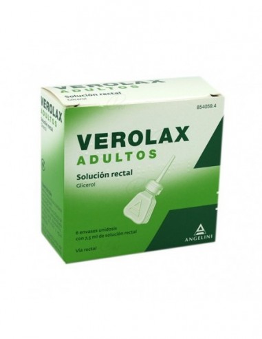 VEROLAX ADULTOS SOLUCION RECTAL, 6 enemas de...