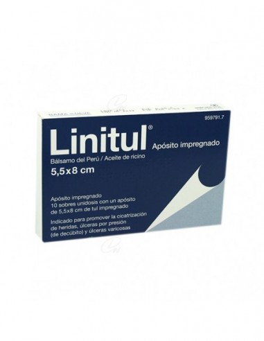 LINITUL APOSITO IMPREGNADO, 10 apósitos de 5,5...