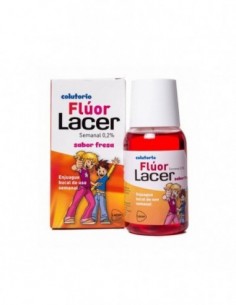 LACER COLUTORIO FLUOR SEMANAL 0,2% FRESA 100 ML