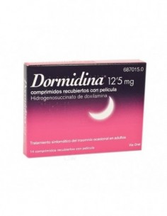 DORMIDINA DOXILAMINA 12,5 mg COMPRIMIDOS RECUBIERTOS CON...