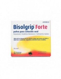 BISOLGRIP FORTE POLVO PARA SOLUCIÓN ORAL, 10 sobres