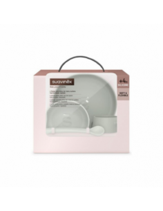 Suavinex Vajilla silicona 4 piezas Verde