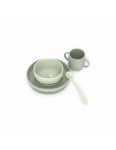 Suavinex Vajilla silicona 4 piezas Verde 2