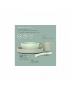 Suavinex Vajilla silicona 4 piezas Rosa 2