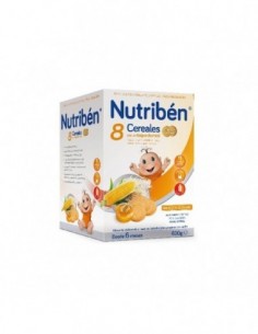 NUTRIBEN 8 CEREALES Y MIEL GALLETAS MARIA 600 G
