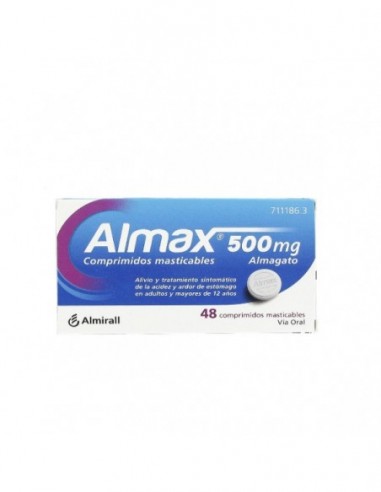 ALMAX 500 mg COMPRIMIDOS MASTICABLES, 48...