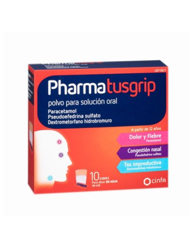Pharmatusgrip 10 Sobres Polvo Para Solucion Oral