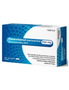 Paracetamol Pensavital Efg 650 Mg 20 Comprimidos