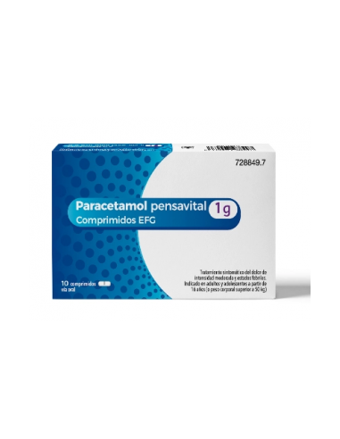 Paracetamol Pensavital Efg 1 G 10 Comprimidos
