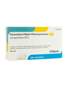 Paracetamol Mylan Pharmaceuticals 1 G 10 Comprimidos