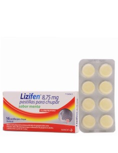 Lizifen 8,75 Mg 16 Pastillas Para Chupar (Sabor Menta)