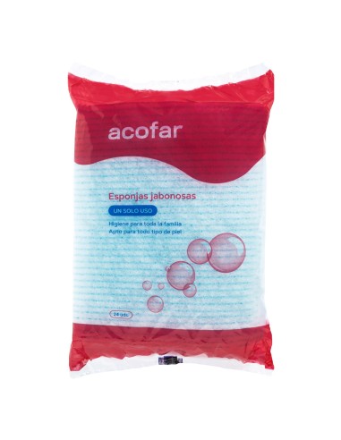 Acofar Esponja Enjabonada Desechable  24 Esponjas