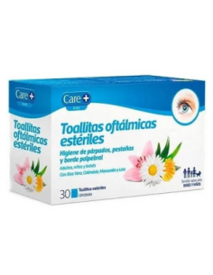 Care+ Toallitas Oftalmicas Esteriles  30 Toallitas