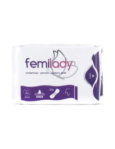 Compresas Higienicas Femeninas Femilady Panty Liner 30 Unida