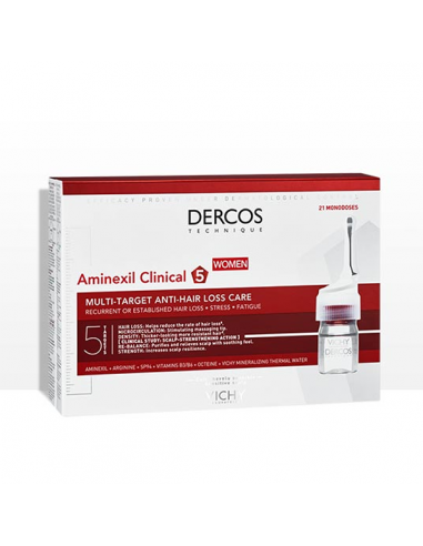 Dercos Aminexil Clinical 5 Mujer  21 Monodosis...