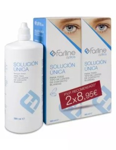 Farline Optica Solucion Unica Lentes De Contacto  2 Envases
