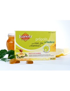 Juanola Propolis Hiedra Pastillas Miel Limon  24 Pastillas