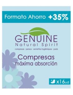 Pack Compresas Genuine Noche 16 U Ahorro 35%