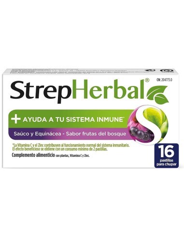 Strepherbal  16 Pastillas Para Chupar Sabor...