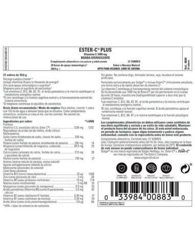 Solgar Ester-C Plus Vitamina C 1000 mg 21 sobres