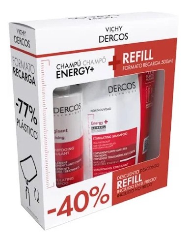 Dercos Champu Energy + + Refill  formato...