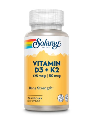 Solaray Vitamina D3 + K2 (4000UI) 120 capsulas