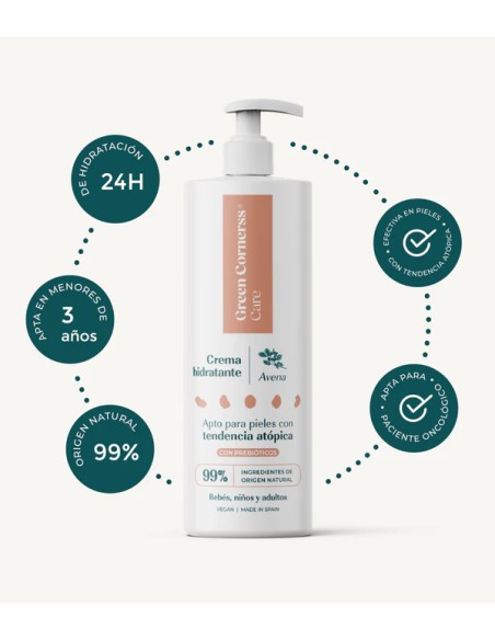 Green cornerss crema hidratante de avena 280 ml