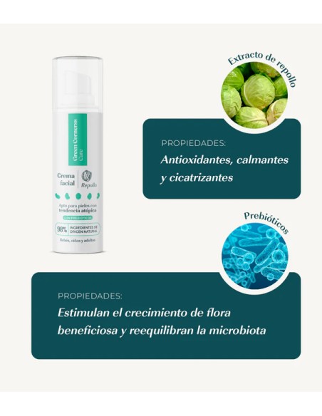 Green cornerss crema facial de repollo 1 envase 50 ml