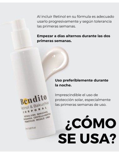 Bendito Retinol & Bakuchiol. Crema Corporal...