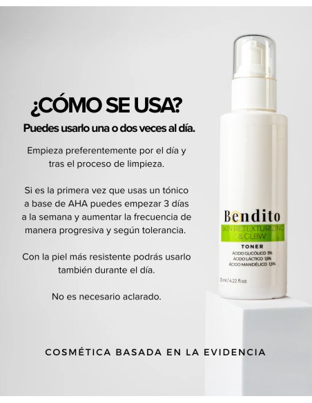 Bendito Tónico Exfoliante Skin Retexturizing & Gl8w 125ml
