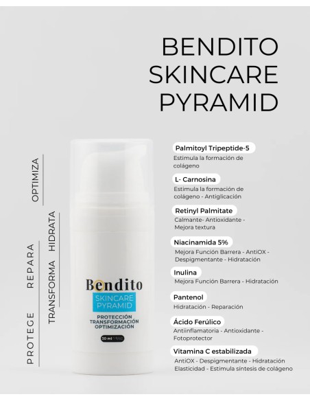 Bendito Skincare Pyramid. Emulsión concentrada ligera 30ML